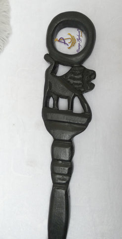 Black Elephant Walking Stick, Carved Ceremonial Cane | African-Inspired Staff Wedding Groom Staff |Ceremonial Walking Cane