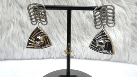 Silver Plated Dangling Statement Earrings| Wedding Jewellery Great as Gift
