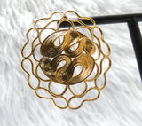 18K Gold Plated Bold Floral Statement Earrings, Rose Earrings, Oversized Wedding Jewellery