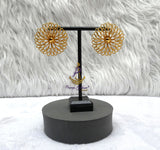 18K Gold Plated Bold Floral Statement Earrings, Rose Earrings, Oversize Stud Wedding Jewellery