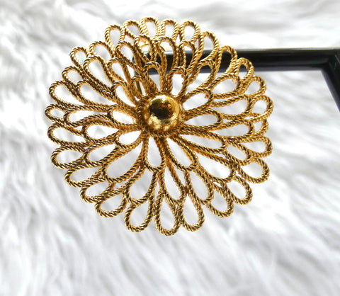 18K Gold Plated Bold Floral Statement Earrings, Rose Earrings, Oversize Stud Wedding Jewellery