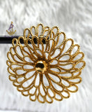 18K Gold Plated Bold Floral Statement Earrings, Rose Earrings, Oversize Stud Wedding Jewellery