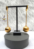 Elongated Italian Gold Plated Earring Jewellery - Stunning Earrings for Special Occasion