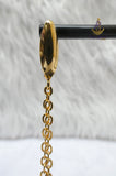 Elongated Italian Gold Plated Earring Jewellery - Stunning Earrings for Special Occasion