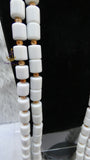 White Brazilian Coral Men Lion Head African Groom Bead necklace bracelet set gold-plated jewellery - weddings, traditional ceremonies