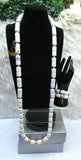 White Brazilian Coral Men Lion Head African Groom Bead necklace bracelet set gold-plated jewellery - weddings, traditional ceremonies