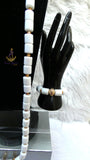 White Brazilian Coral Men Lion Head African Groom Bead necklace bracelet set gold-plated jewellery - weddings, traditional ceremonies