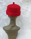 PrestigeApplause Igbo Edo Chieftaincy Ozo Red Hat | Nigerian Men's hat | African Traditional Chief Hat with Free Red Bracelet PrestigeApplause Jewels