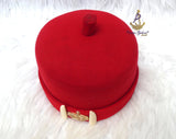 PrestigeApplause Igbo Edo Chieftaincy Ozo Red Hat | Nigerian Men's hat | African Traditional Chief Hat with Free Red Bracelet PrestigeApplause Jewels