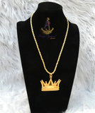 PrestigeApplause Italian Gold Plated Crown Pendant Necklace – Royal Statement Necklace Jewelry for Men & Women PrestigeApplause Jewels