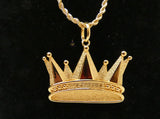 PrestigeApplause Italian Gold Plated Crown Pendant Necklace – Royal Statement Necklace Jewelry for Men & Women PrestigeApplause Jewels