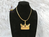 PrestigeApplause Italian Gold Plated Crown Pendant Necklace – Royal Statement Necklace Jewelry for Men & Women PrestigeApplause Jewels