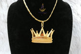 PrestigeApplause Italian Gold Plated Crown Pendant Necklace – Royal Statement Necklace Jewelry for Men & Women PrestigeApplause Jewels