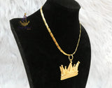 PrestigeApplause Italian Gold Plated Crown Pendant Necklace – Royal Statement Necklace Jewelry for Men & Women PrestigeApplause Jewels