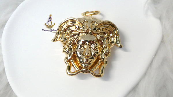 PrestigeApplause Italian Gold Plated Medusa-Inspired Statement Pendant  – Luxury Greek Mythology Jewellery PrestigeApplause Jewels