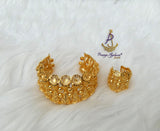 PrestigeApplause Luxury Gold Plated Statement Bracelet & Ring Set | Bold Chunky Cuff Italian Gold Replica Jewellery