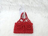 PrestigeApplause Nigerian Edo Delta Igbo Red Orange Coral Beaded Bridal Small Purse Clutch wedding Bridal Party Beaded Igbo Traditional Wear PrestigeApplause Jewels