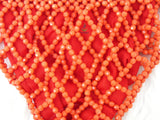 PrestigeApplause Nigerian Edo Delta Igbo Red Orange Coral Beaded Bridal Small Purse Clutch wedding Bridal Party Beaded Igbo Traditional Wear PrestigeApplause Jewels