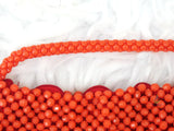 PrestigeApplause Nigerian Edo Delta Igbo Red Orange Coral Beaded Bridal Small Purse Clutch wedding Bridal Party Beaded Igbo Traditional Wear PrestigeApplause Jewels