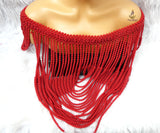 PrestigeApplause Nigerian Edo Delta Red Coral Beaded Bridal Top Blouse wedding Bridal Party Beaded Igbo Traditional Wear PrestigeApplause Jewels