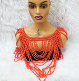 PrestigeApplause Nigerian Edo Igbo Delta Ibo Coral Beaded Bridal Top Blouse For Traditional Wedding Accessories PrestigeApplause Jewels