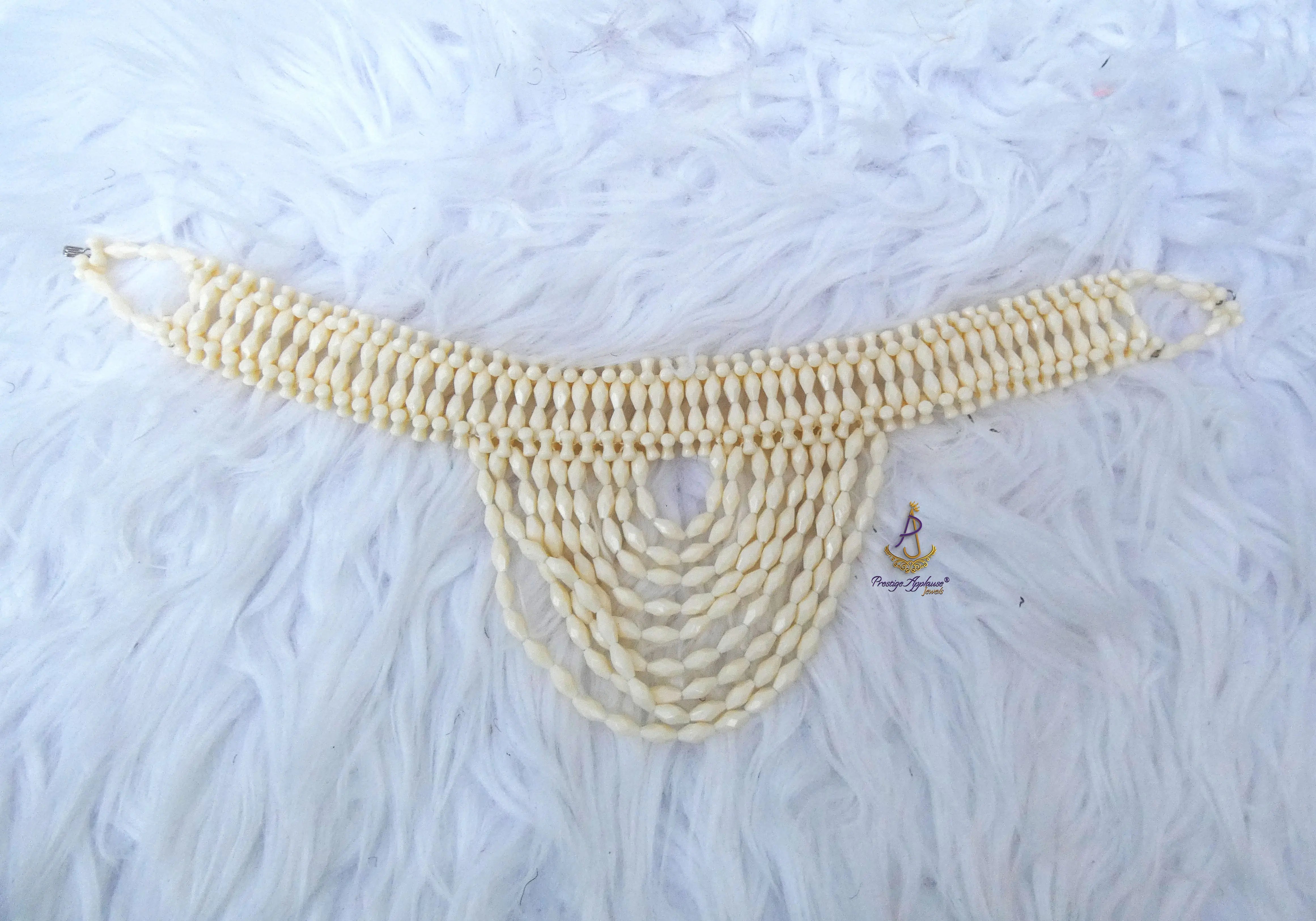 PrestigeApplause Nigerian White Orange Edo Coral Crown Necklace Purse ...