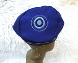 PrestigeApplause Royal Blue New Design African Men Aso Oke Yoruba Fila Cap Party with Embroidery Groom Men Nigerian Hat PrestigeApplause Jewels