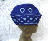 PrestigeApplause Royal Blue New Design African Men Aso Oke Yoruba Fila Cap Party with Embroidery Groom Men Nigerian Hat PrestigeApplause Jewels