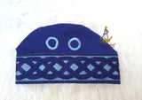 PrestigeApplause Royal Blue New Design African Men Aso Oke Yoruba Fila Cap Party with Embroidery Groom Men Nigerian Hat PrestigeApplause Jewels