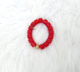 PrestigeApplause Traditional Red Coral Beaded Bracelet – African Edo Igbo Delta Wedding Jewelry for Men & Women | Groom & Party Accessory PrestigeApplause Jewels