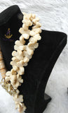 PrestigeApplause Traditional  White Cream Coral Beads Bridal Necklace Set with 18k Gold Accessories PrestigeApplause Jewels