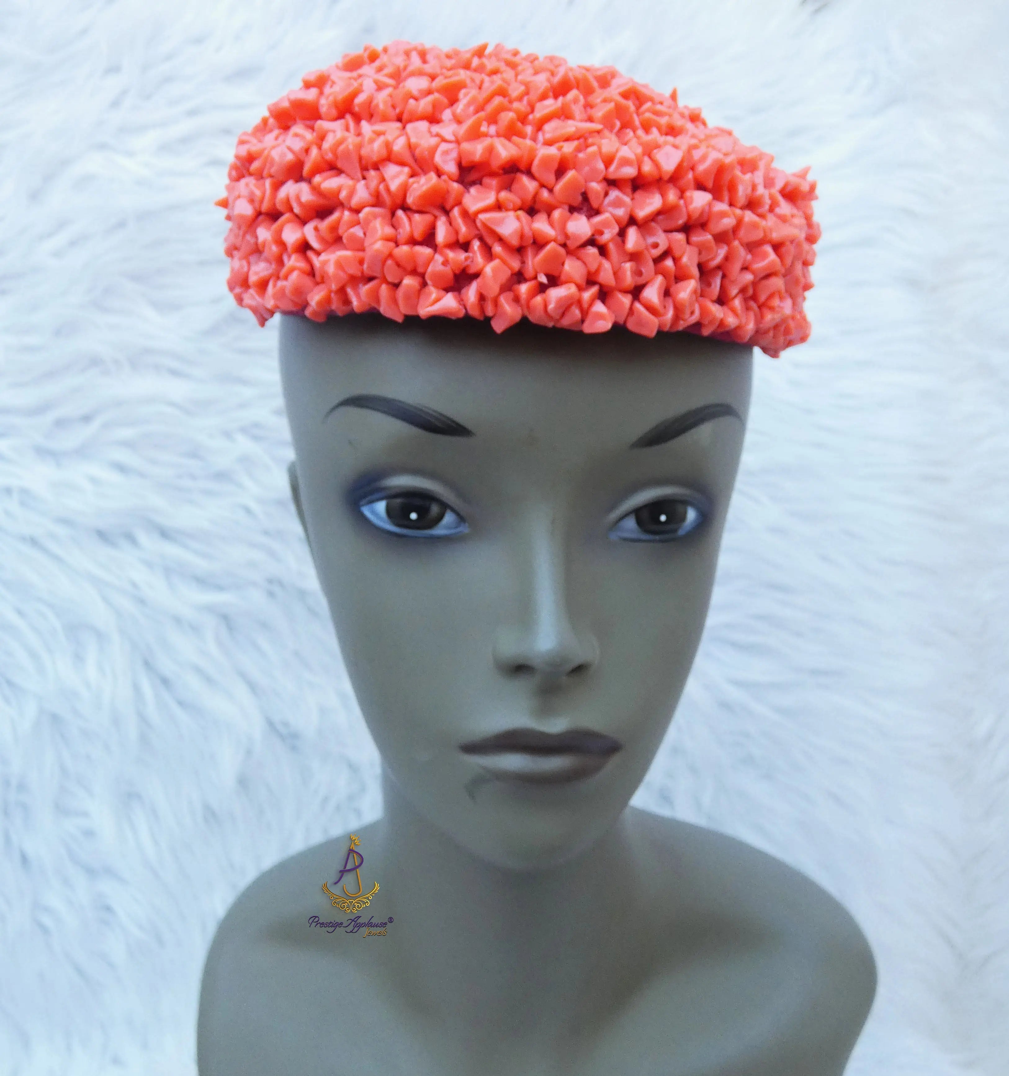 Queen Chief Red Orange Edo Igbo Nigerian Traditional Coral Crown ...