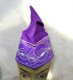 Nigeria Fila Orange Gold Purple Gold Men Aso Oke Groom Fila Cap Hat UK Dispatch