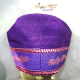 Orange Gold Purple Gold Men Aso Oke Groom Fila Cap Hat UK Dispatch