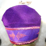 Orange Gold Purple Gold Men Aso Oke Groom Fila Cap Hat UK Dispatch