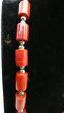 Red Coral-Style Beaded Necklace Men Women Set – Traditional Statement Jewellery PrestigeApplause Jewels