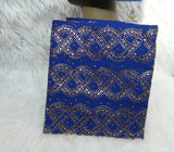 Royal Blue Aso Oke Yoruba Fila Cap With Women Gele – Traditional African Men’s Hat for Groom, Bride Gele Wedding Party PrestigeApplause Jewels