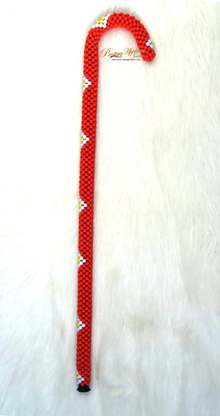 Royal Style Beaded Walking Stick – Authority Rod & Decorative Men’s Walking Staff for Parties & Celebrations PrestigeApplause Jewels