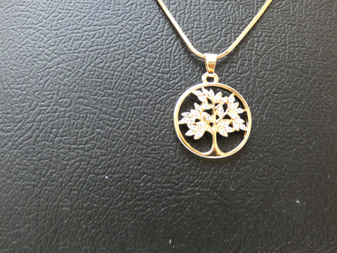 Small Tree of Life Gold Necklace Earring Popular Jewellery Set UK despatch Great as Gift