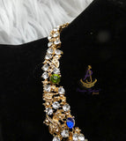 Sparkling Multi Colour Gold Costume Fashion Party Wedding Necklace Earring Bracelet Jewellery Set Great as Gift PrestigeApplause Jewels