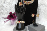Sparkling Multi Colour Gold Costume Fashion Party Wedding Necklace Earring Bracelet Jewellery Set Great as Gift PrestigeApplause Jewels