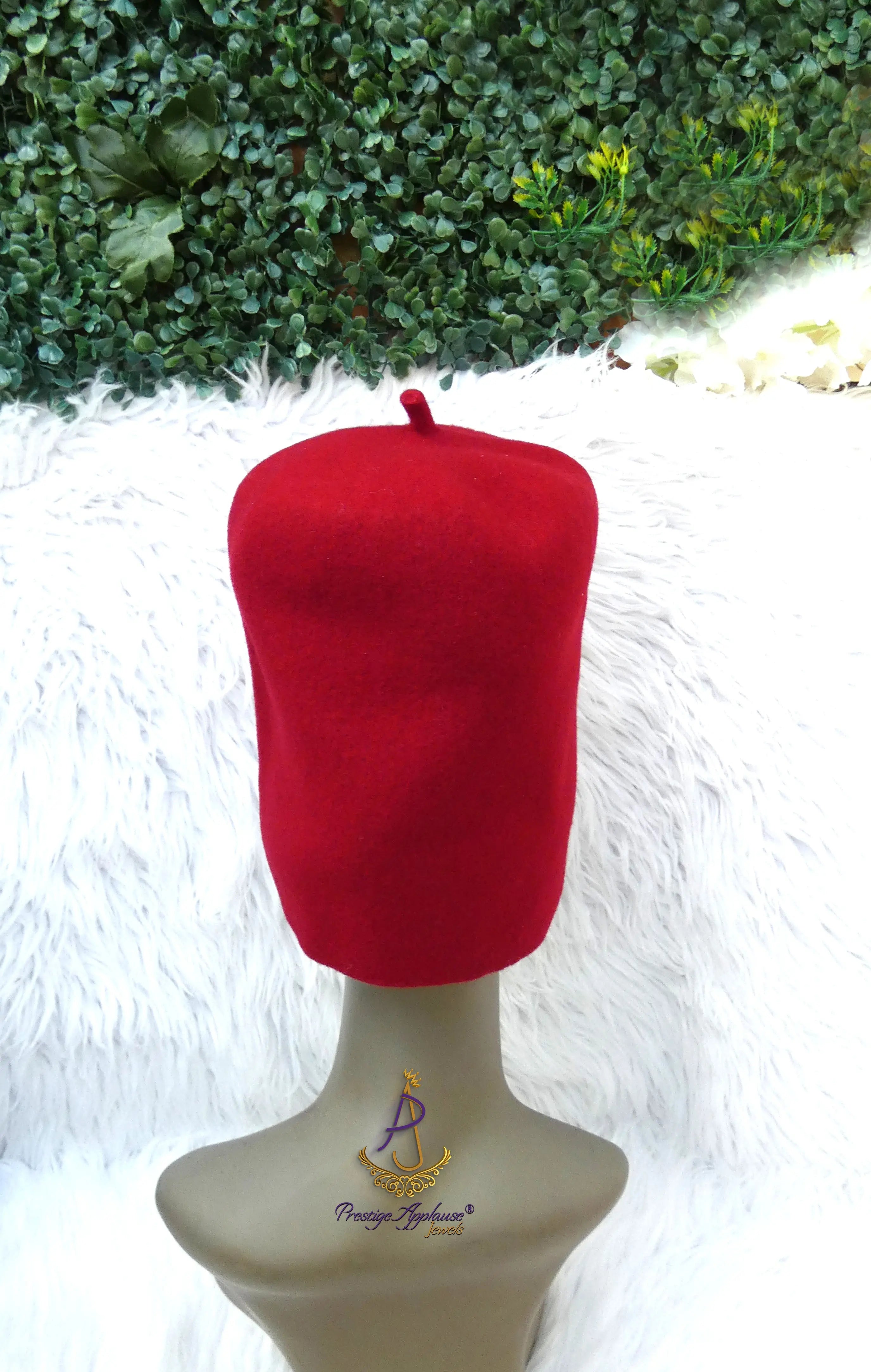Tall Red Chieftaincy Onowu African Traditional Cap | Igbo Hat ...