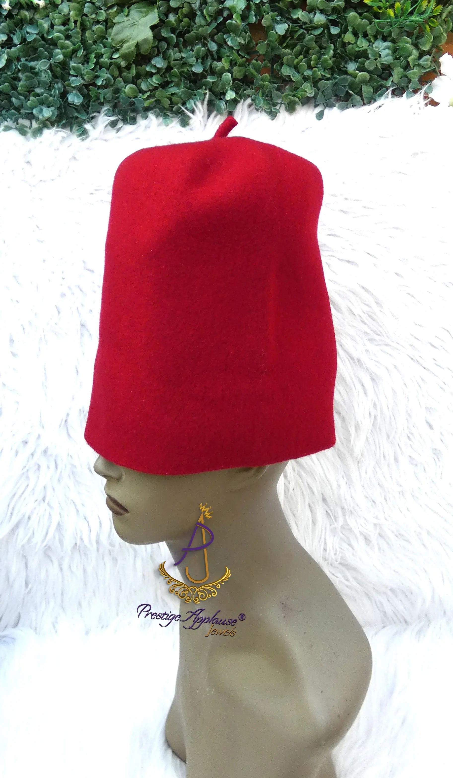 Tall Red Chieftaincy Onowu African Traditional Cap | Igbo Hat ...