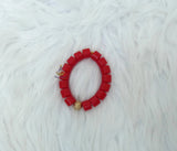 Traditional Artificial Coral Red Bracelet | African Nigerian Jewellery for Men & Women | PrestigeApplause PrestigeApplause Jewels