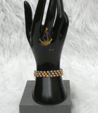 Two-Tone Gold Plated Unisex Hand Chain Bracelet – Adjustable Fashion Jewelry for Men & Women Bangle Bracelet