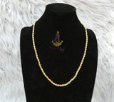 Two-Twist Italian Italian Gold Plated Unisex Necklace – Elegant Jewellery for Men & Women | Perfect Gift PrestigeApplause Jewels