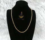 Two-Twist Italian Italian Gold Plated Unisex Necklace – Elegant Jewellery for Men & Women | Perfect Gift PrestigeApplause Jewels