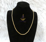 Two-Twist Italian Italian Gold Plated Unisex Necklace – Elegant Jewellery for Men & Women | Perfect Gift PrestigeApplause Jewels