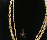 Two-Twist Italian Italian Gold Plated Unisex Necklace – Elegant Jewellery for Men & Women | Perfect Gift PrestigeApplause Jewels