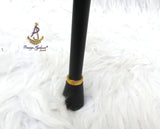 Walking Stick Cane – Elegant Gold-Tone Handle & Black Shaft Statement Accessory African Walking Staff PrestigeApplause Jewels